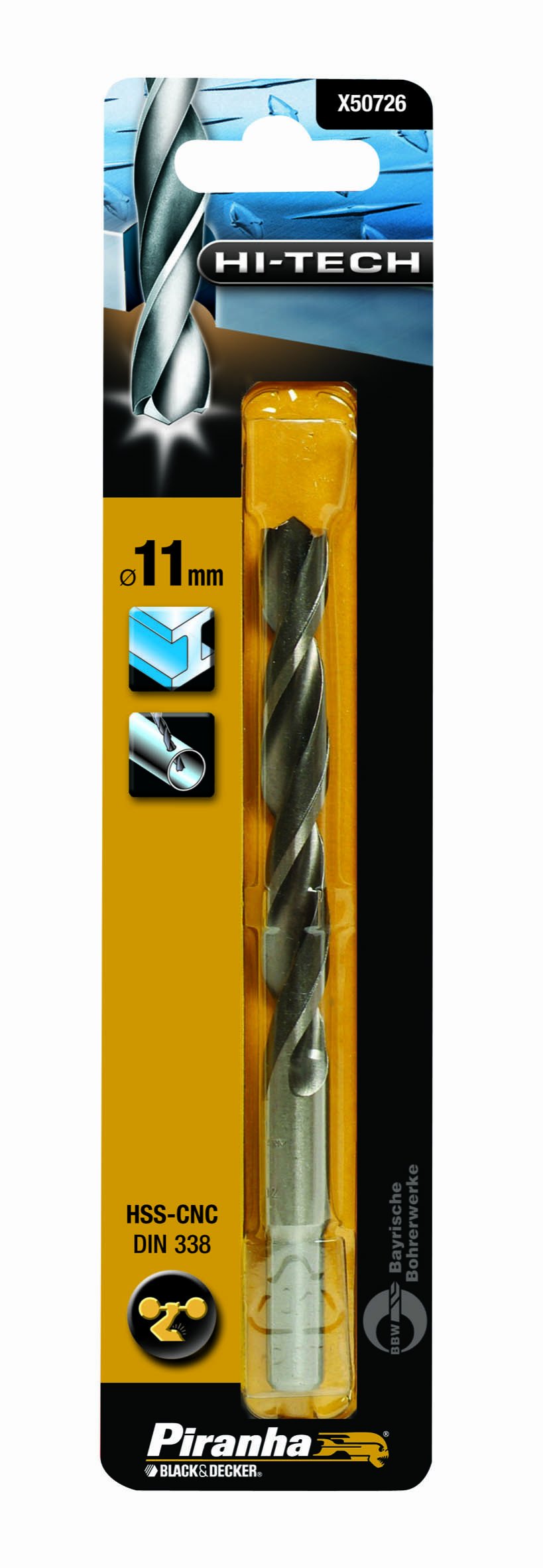 Piranha HSS-E Cobalt Hi-Tech Metal Drill Bit (for All Metal Types, 10