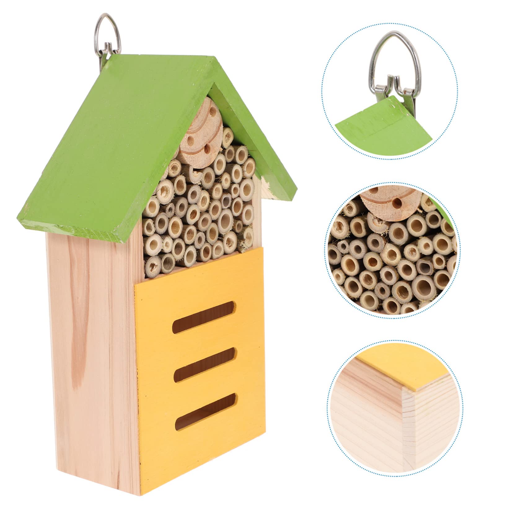 Casetta in Legno per Insetti Rifugio per Api e Ladybird Habitat Decorativo da Giardino per Allevamento di Insetti Benefici