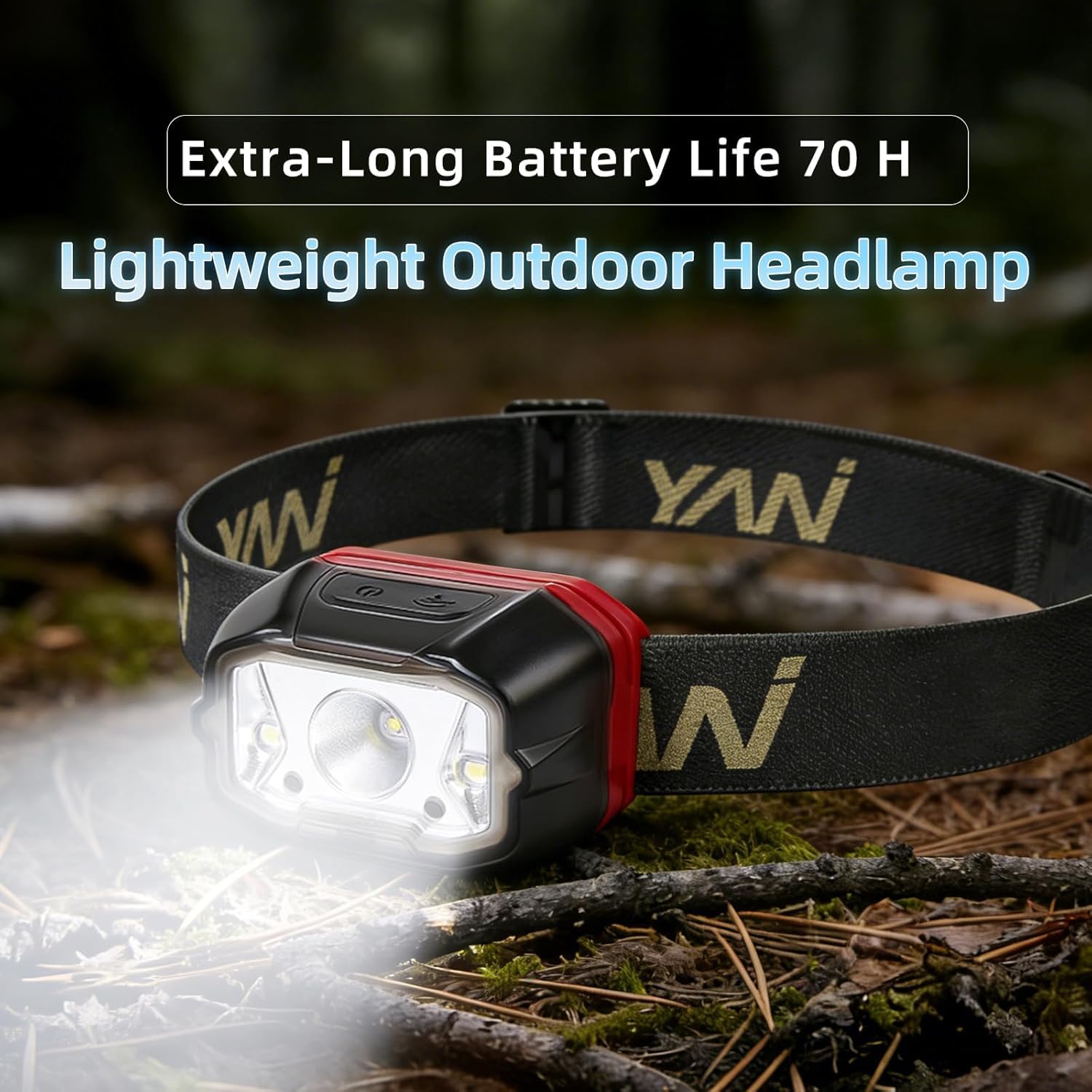Linterna frontal LED recargable, faro súper brillante con sensor de movimiento, 6 modos, combinación de foco, reflector y luz roja, IPX5 impermeable para senderismo, camping