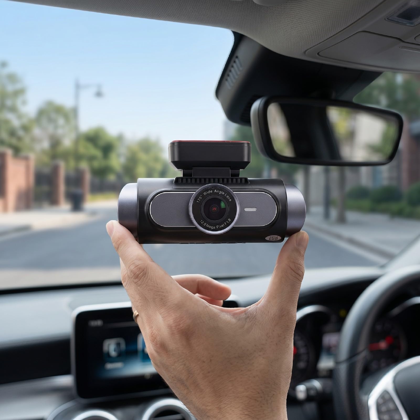 Bewinner Dash Cam 4K per Auto con Visione Notturna a 4 Obiettivi Anteriori | Corpo in Lega di Alluminio ABS, Registratore DVR per Veicolo, Telecamera Retromarcia, Supporto Scheda da 128 GB, App WiFi