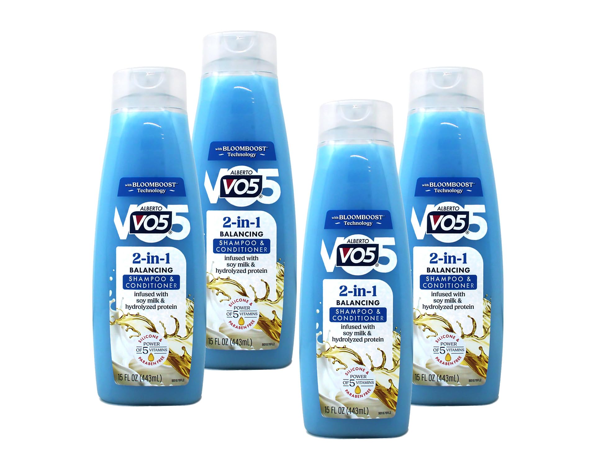 Alberto VO5 2-in-1 Moisturizing Shampoo and Conditioner Pack of 4