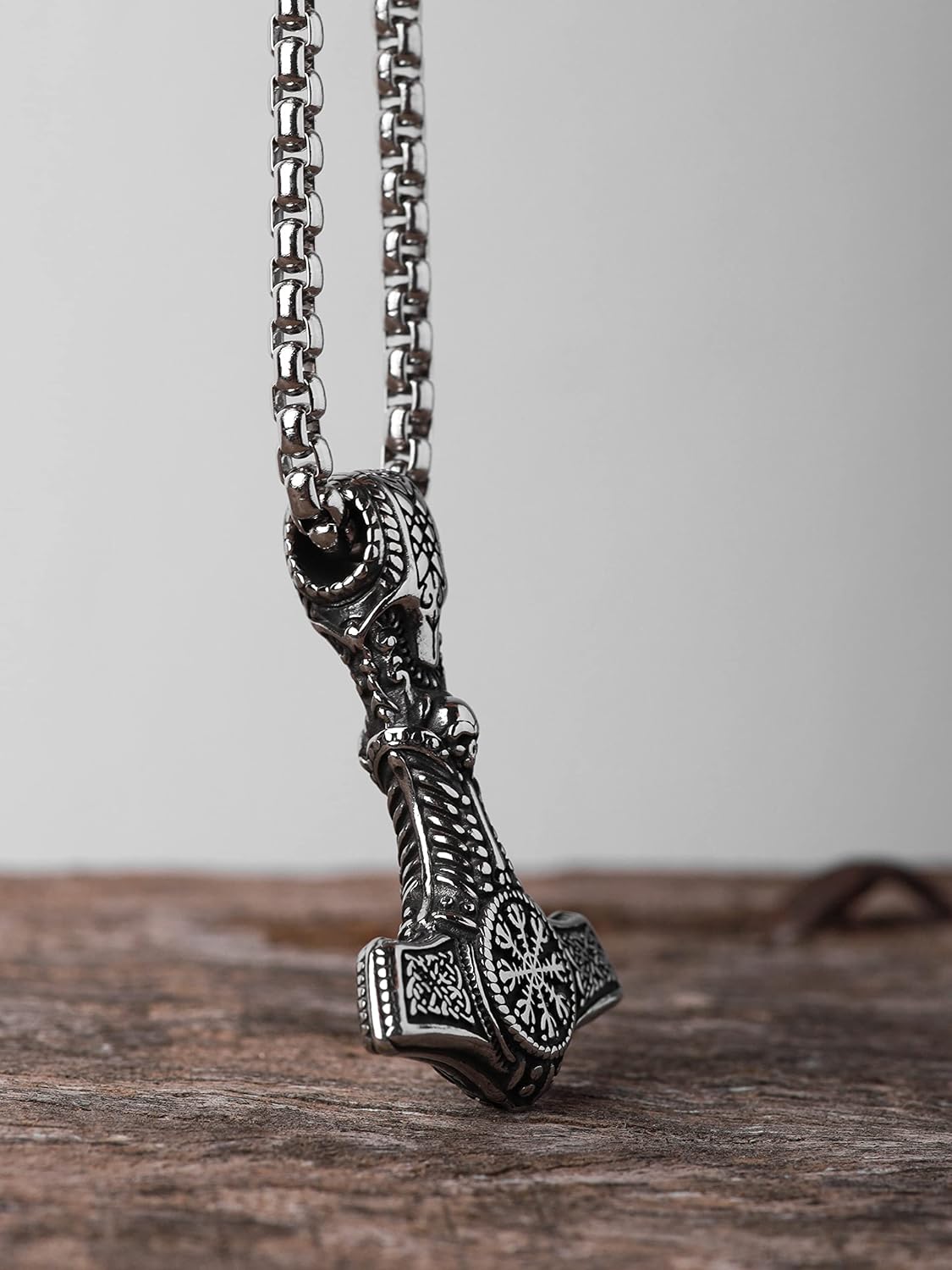 HAQUIL Viking Mjolnir Necklace, Thor Hammer Amulet Pendant, Viking Jewelry Gift for Men - Image 4