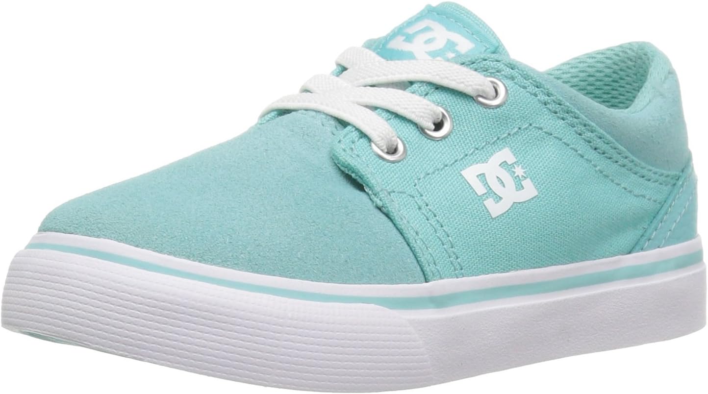 DC Baby Girls Trase Slip Sneaker, Aqua, 10 Infant