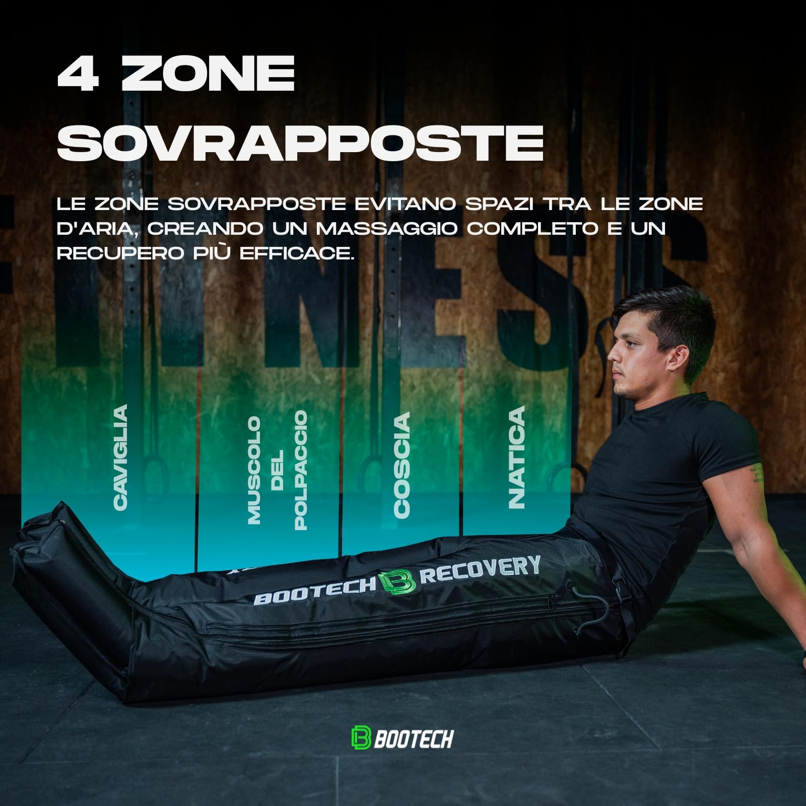BOOTECH Pressoterapia Premium Ricaricabile Pantaloni per la casa, Massaggiatore per Gambe Stanche, Migliora la Circolazione, Recupero Muscolare Drenaggio Linfatico Cellulite Automia Batteria 5H