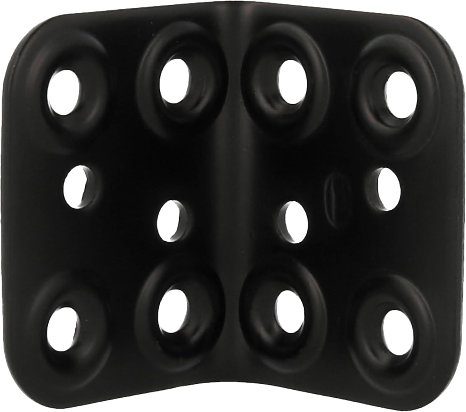 Amig - Pack of 10 Flat Angles for Wooden Structures - 90 Degree Corner Brackets - Mounting Brackets - Fixing for Furniture, Cabinets or Tables - Steel - Black - 40 x 50 x 2.2 mm