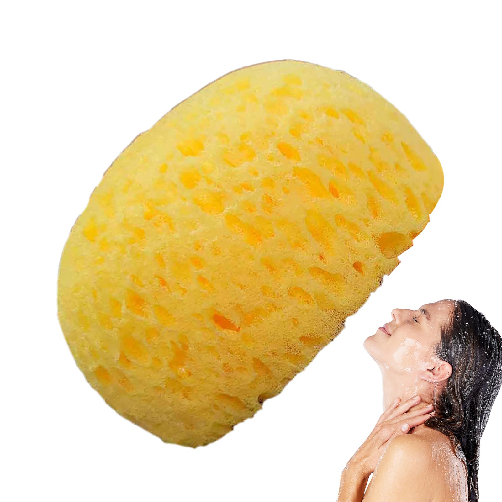 Spugna da bagno, spugna marina, morbida spugna da bagno a d'ape, facile da tenere e sicura da usare, non facile da rompere, morbida sulla pelle, 11,2 cm, per il bagno