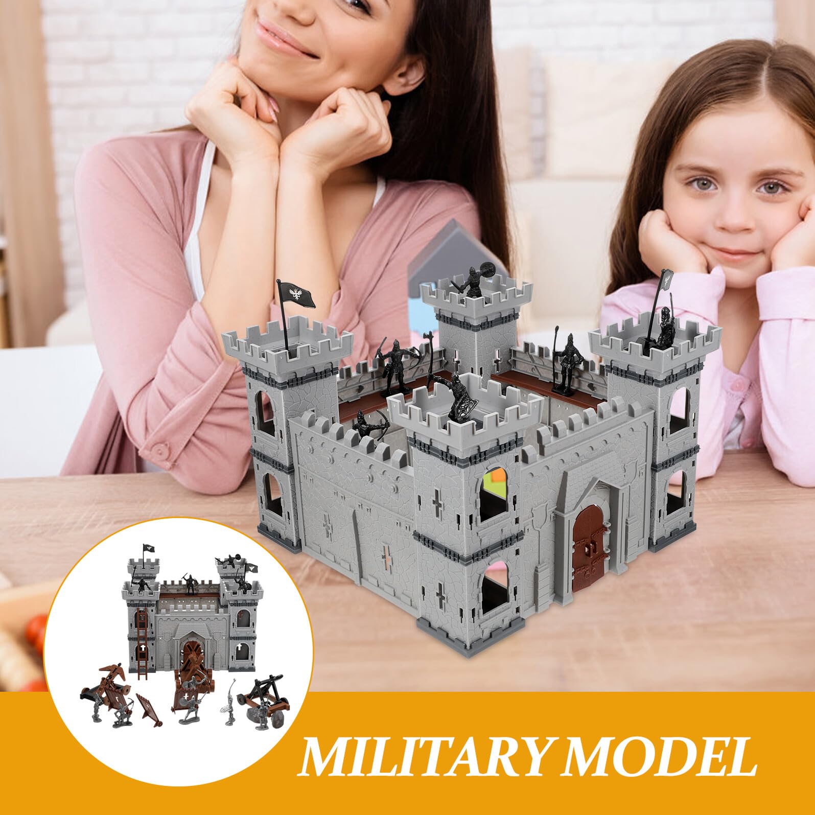 Didiseaon Carro D’Assedio Cavallo in Plastica, Militare Retrò | Leggero Durevole, Mini Figure Dell’Esercito, Soldatini Giocattolo, Auto, Scrivania