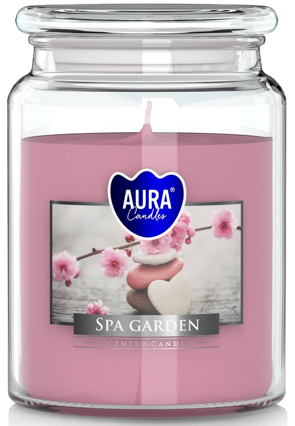 Large Scented Candle in Glass with Lid, Scent: Spa Garden