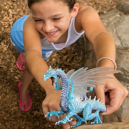 Miniatura 2 de Safari Ltd. Figura de dragón de hielo – Figura detallada de 6 pulgadas – Divertido juguete de criatura ártica para niños, niñas y niños a partir de