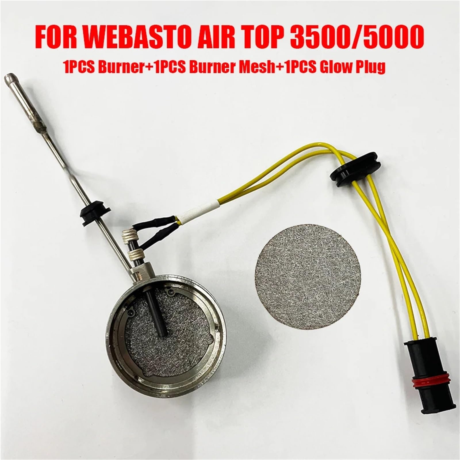 Diesel Heater Filtr Komory Spalania Palnika Ogrzewania Postojowego, Siatka I Zestawy Świec Żarowych Do Webasto AT3500 / 5000 / ST nagrzewnica powietrza(TB08-42-4-3PCS)