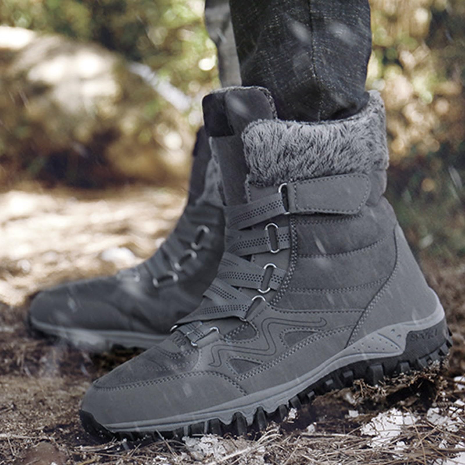 Warme Schneestiefel Herren, Winterstiefel Herren Gefüttert