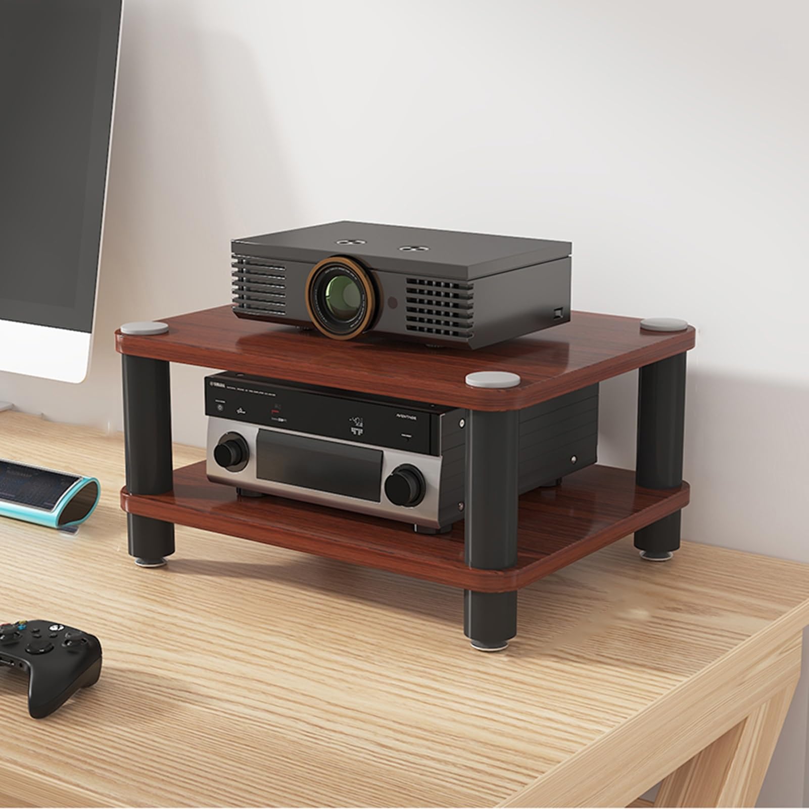 Generico Mobile Stereo Moderno, Supporto per Supporti AV, Supporto per Giradischi con Ampio Spazio di archiviazione, Torre Porta CD Audio per Lettore Dvd/Console di Gioco/decoder TV - Elegante Design