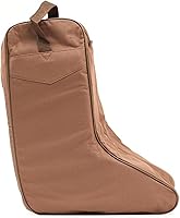 M&F Western Brown Boot Bag - Durable Water & Tear-Resistant Nylon Carrier with Hand Strap & Secure Twin Zip