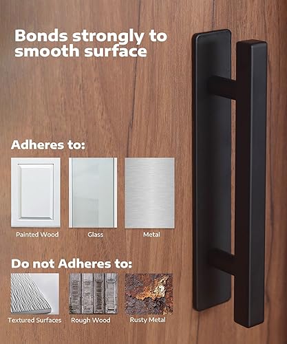 Miniatura 8 de Manijas adhesivas para gabinetes, manijas autoadhesivas para cajones, manijas para puertas correderas de ducha, manija de gabinete para despegar y