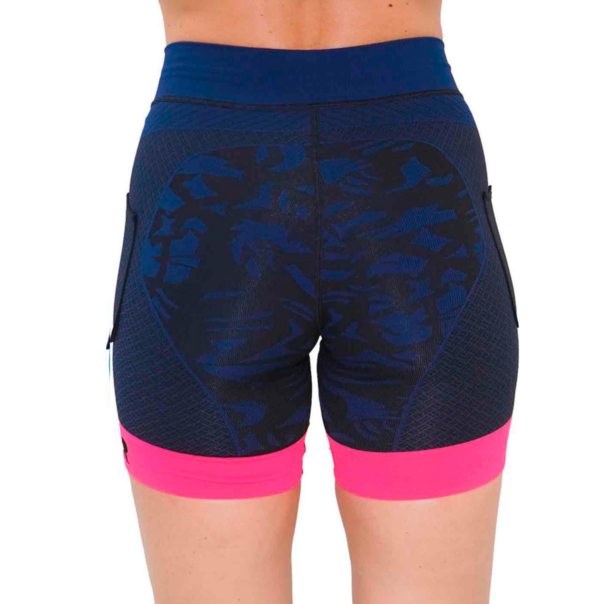 HANKER Short de compression pour femme en tissu sans couture, thermorégulateur, taille tubulaire, idéal pour la course, le trail, le fitness