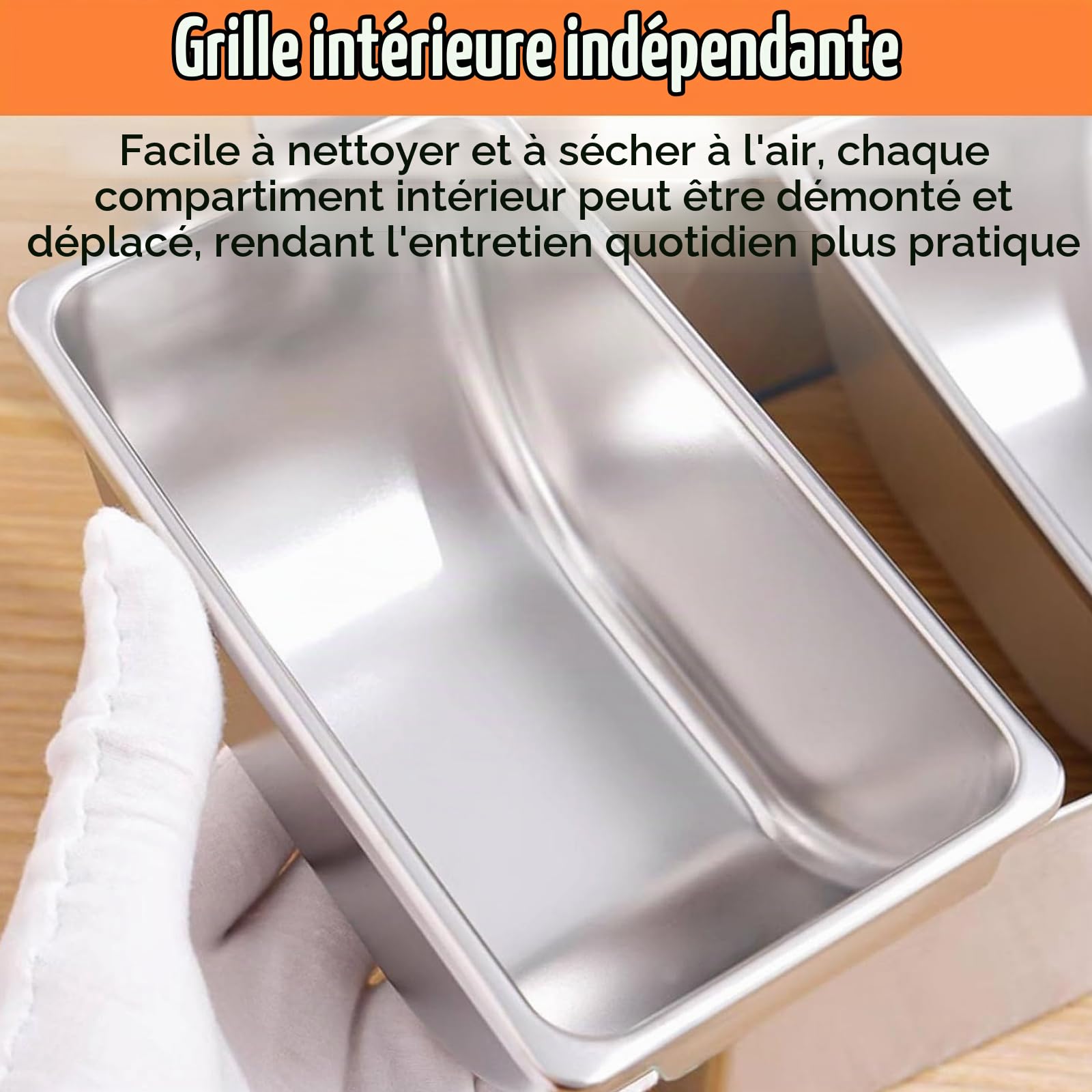 Boite a Epice avec Couvercle, Saladette Réfrigérée à Poser avec 4 Bacs et Couvercles, en Acier Inoxydable pour Fruits, Épices Salades Ingrédients Boissons Bar Cuisine Restaurant Facile à Nettoyer