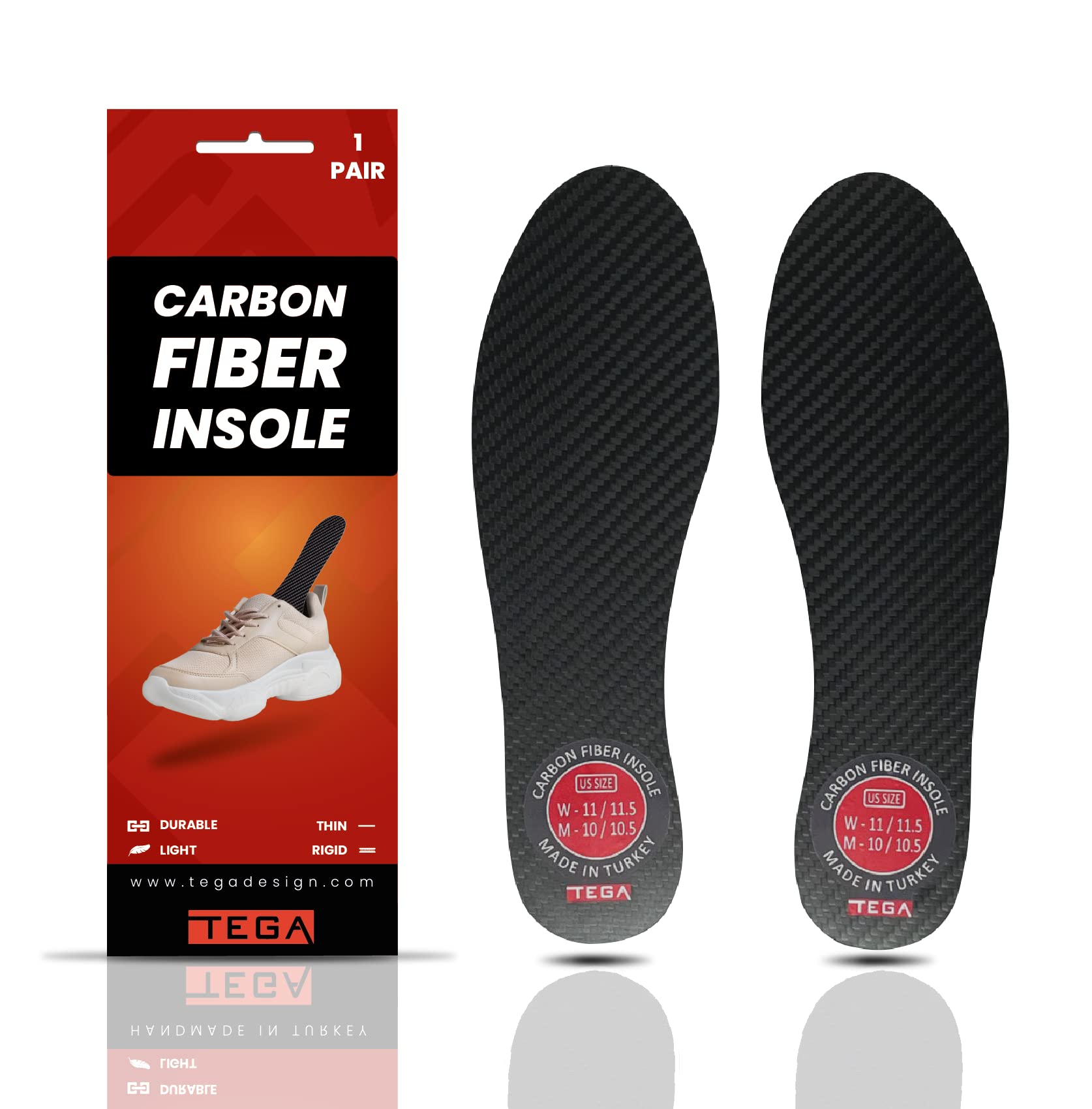 Buy Carbon Fiber Insole (1 Pair) for Turf Toe, Foot Fractures, Hallux