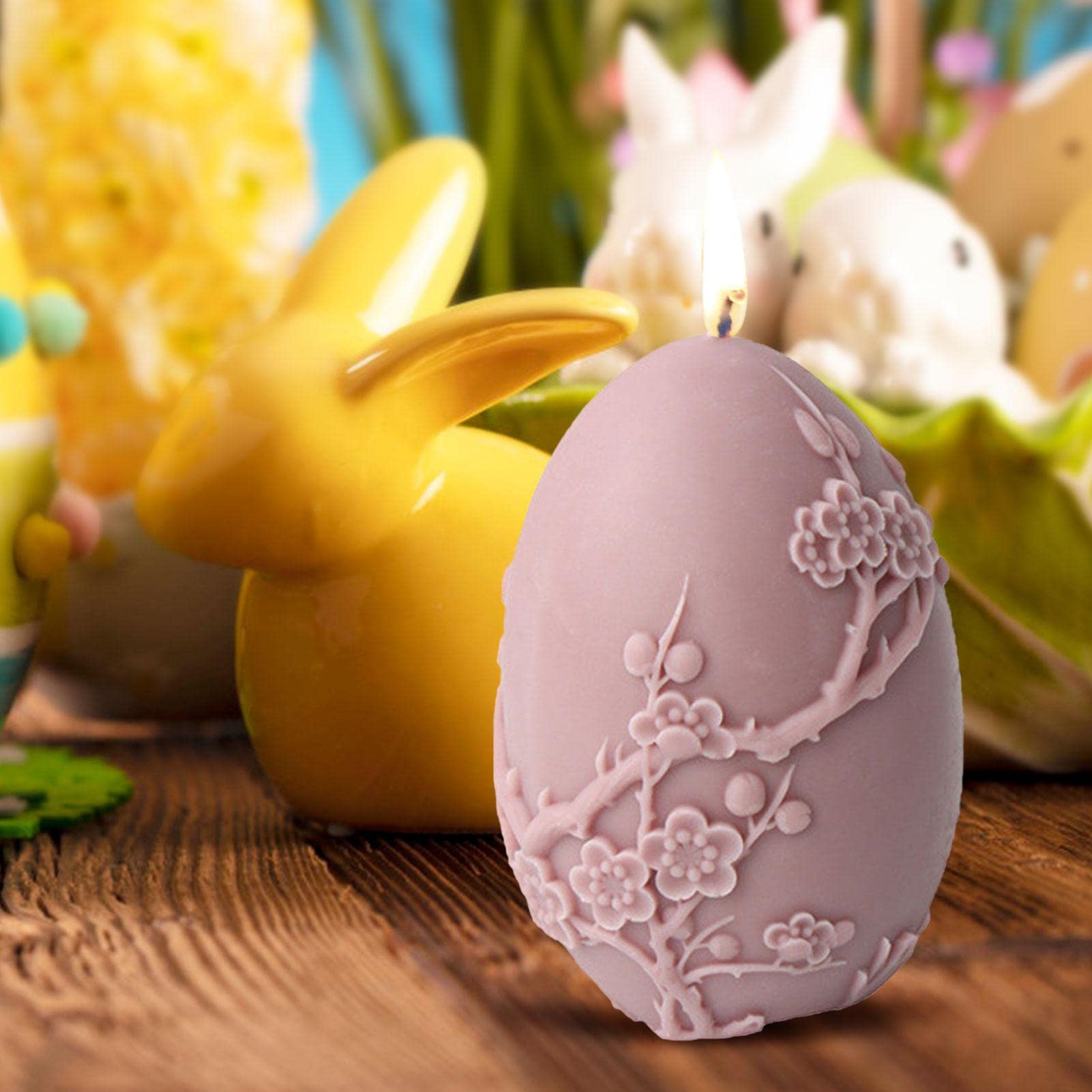 4 Stampi In Silicone Per Pasqua - Coniglietti 3D, Angelo, Castello, Per Candele, Saponi E Decorazioni - Foto 6