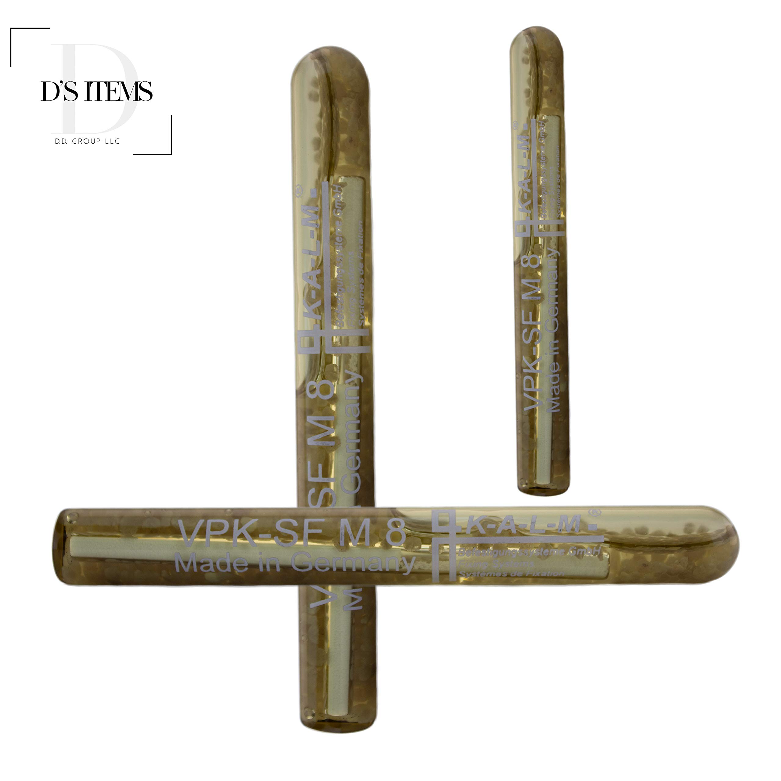 Verbundankerpatronen - 8 mm - [50 Stück] - | Reaktionspatronen mit ETA-Zulassung | Mörtelpatronen | 2K-Kunstharzmörtel [D´s Items®]