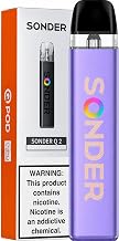 Geekvape Sonder Q2 (Metallic Purple) Pod Kit E-cigarettes, Cartridge Capacity, Sonder Vape Pods, 10 colours, 20W/1350mAh Battery Output, Compatible with Geekvape Q Pods No Nicotine