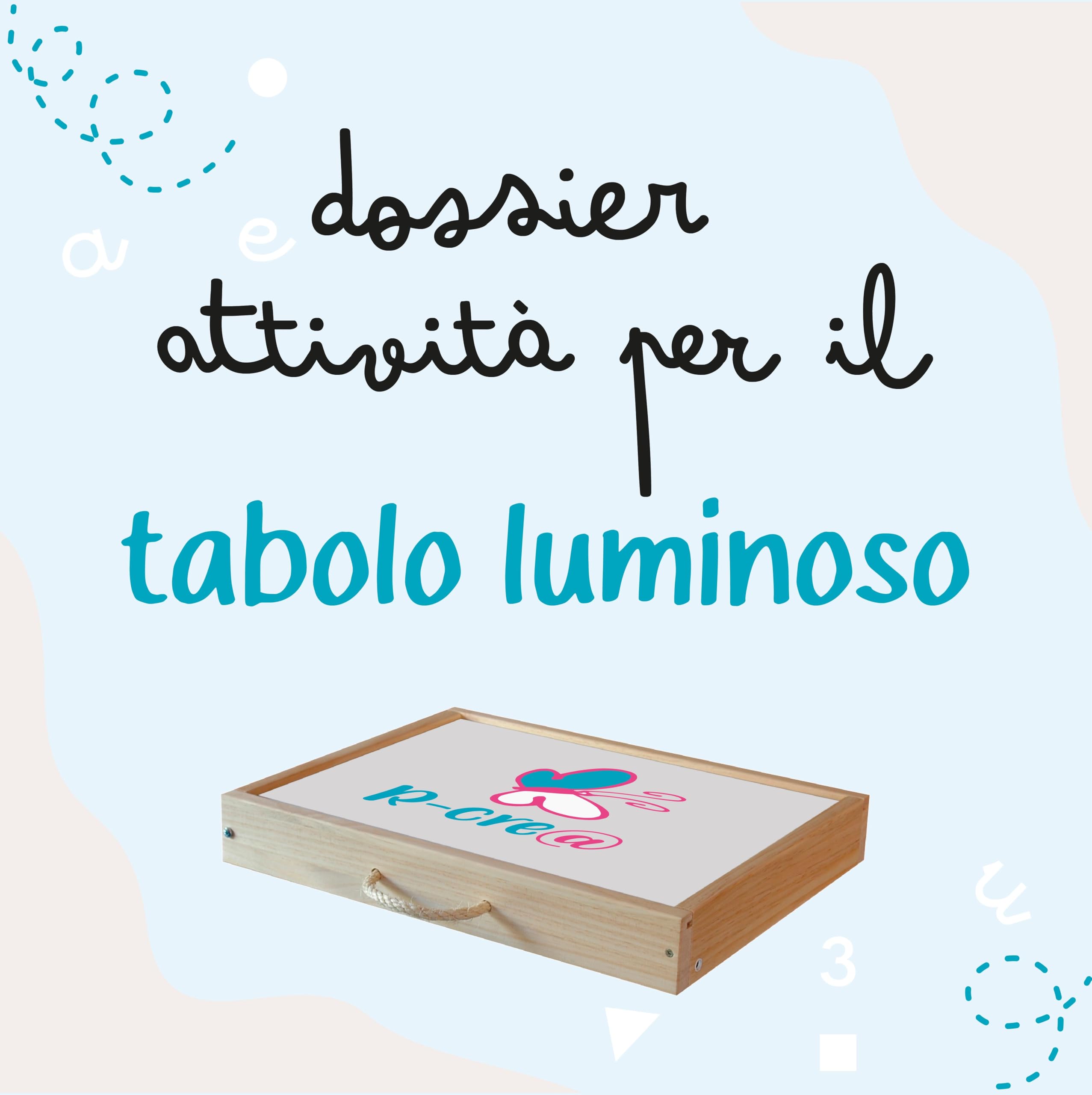 Tavolo Luminoso Montessori RGBW 48x37x7 cm con Manuale di Attività | Connessione Mobile e Telecomando | Reagisce a Musica e Voce | Certificato AIJU + Univ. Murcia | Sensoriale Educativo