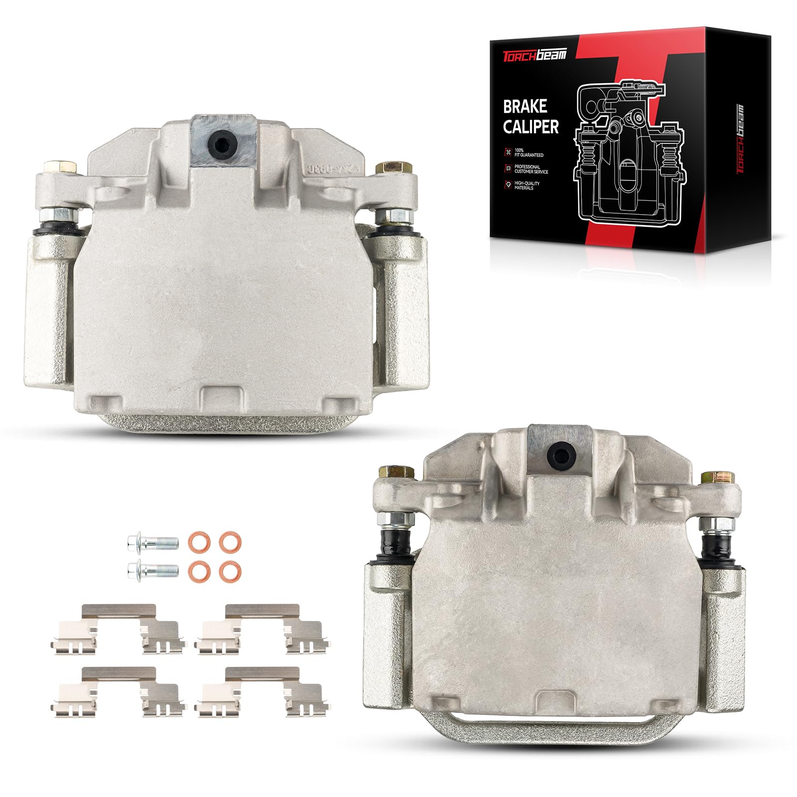 Torchbeam 2PCS Rear Driver and Passenger Side Brake Caliper for 2007-2018 Silverado 1500, 2007-2018 Sierra 1500, 2007-2020 Tahoe, 2007-2020 Yukon, 2007-2014 Suburban 1500, Replace #18B5030+18B5031