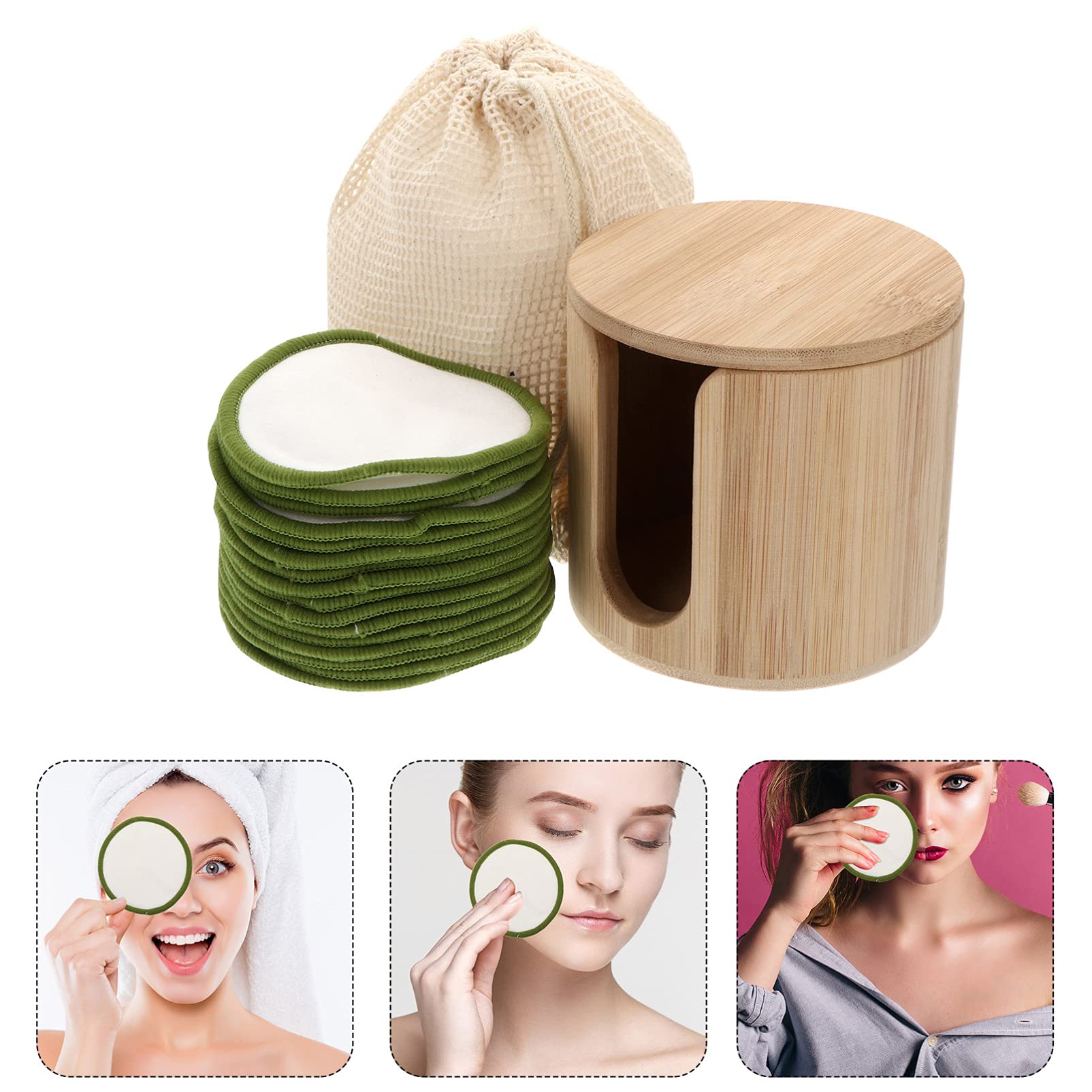 FRCOLOR 2sätze Wiederverwendbare Makeup Entferner Pads Teiliges Mit Abschminkpads Für Zuhause Und Sanfte Und Peeling Und Praktisch