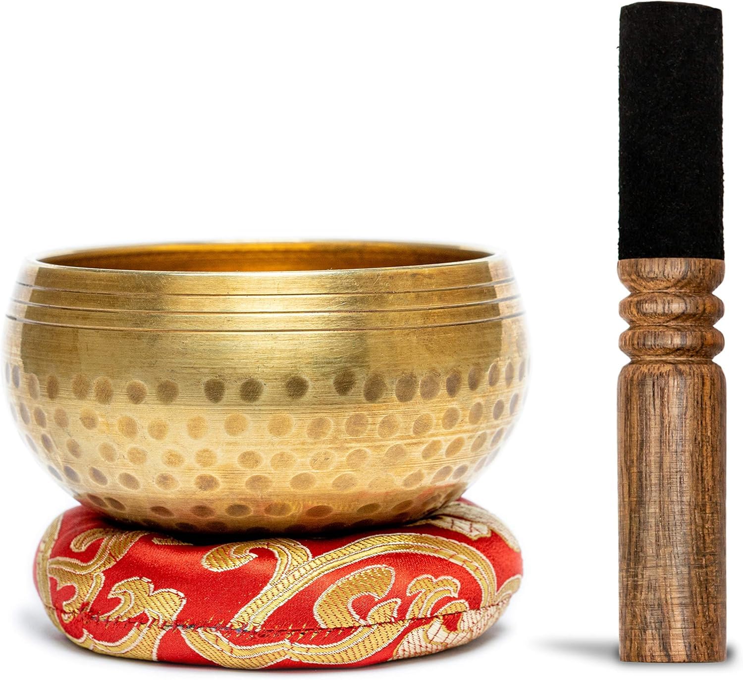 Campana Tibetana, Campane Tibetane Originale per la Purificazione con Cuscino e Bastoncino, per Meditazione, Yoga e Guarigione (6 Pollici)