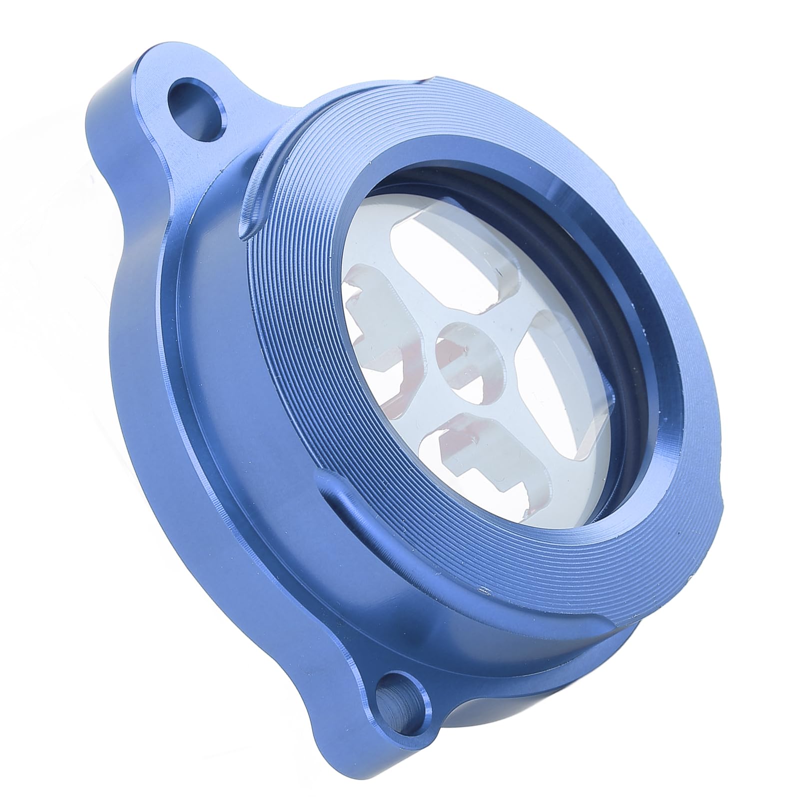 Coperchio filtro olio Torvex, tappo filtro motore trasparente e protezione protettiva compatibile con alloggiamento in alluminio CNC 700 700R (Blue)