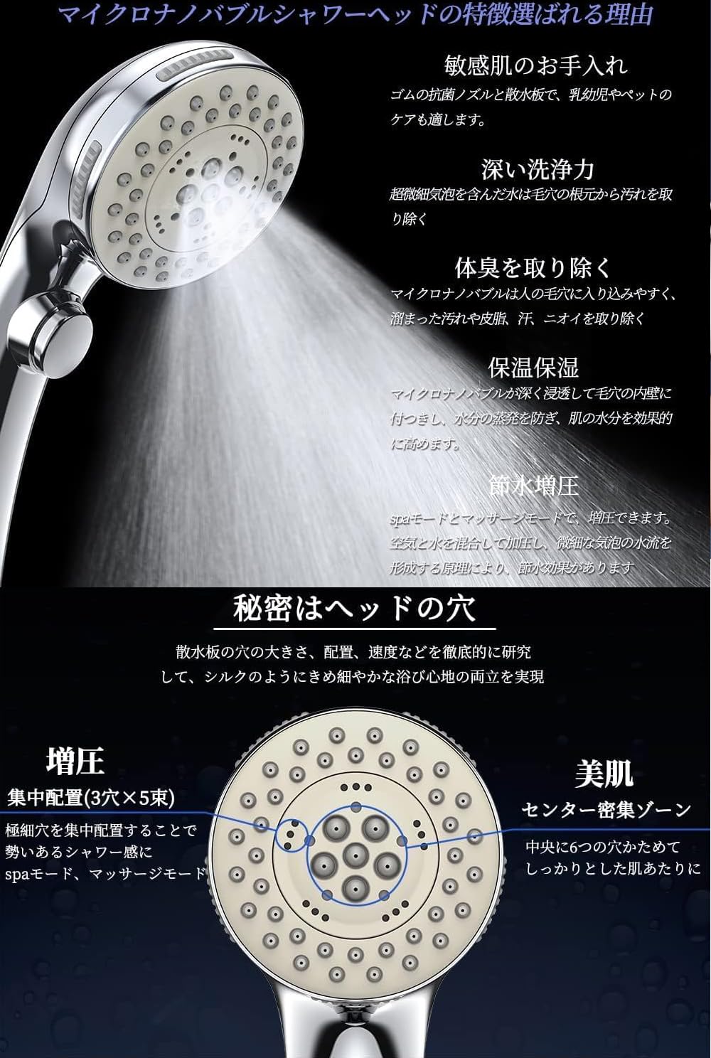 Amazon.co.jp: シャワーヘッド マイクロナノバブル【新登場】ウルトラ