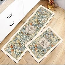 VIPEK 2 Pcs Kitchen Mats - Waterproof Heavy Memory Foam Standing Desk Floor Mat Non Slip Kitchen Rugs, Freestanding Comfort Runner Rug Floor Mat Carpets for Kitchen Home Office, Sink & Laundry