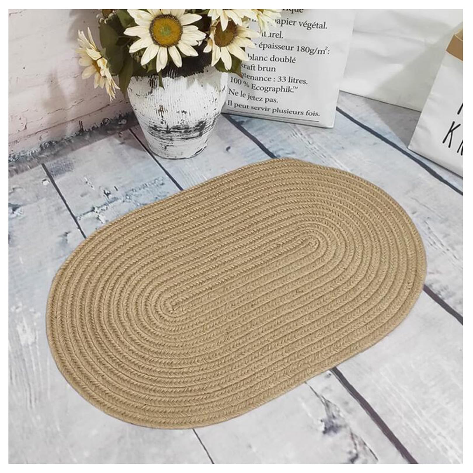 Tapis Entrée Intérieur en Jute pour un Couloir Chaleureux