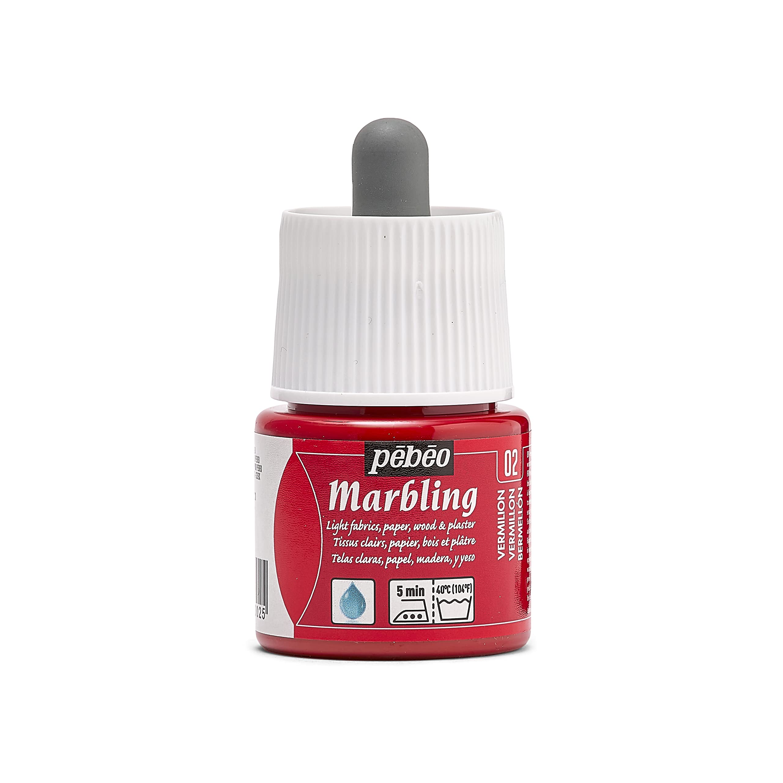 Pebeo Red 130-002 45 Ml Marbling Bottle, Vermilion,