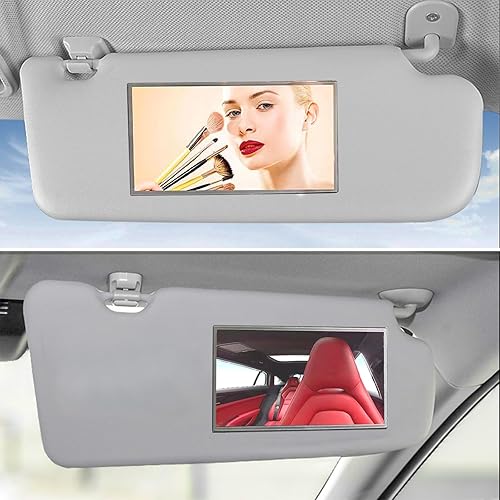 Miniatura 5 de Espejo de tocador para automóvil, espejo de maquillaje, portátil, autoadhesivo, de acero inoxidable, para sombreado solar, accesorios universales