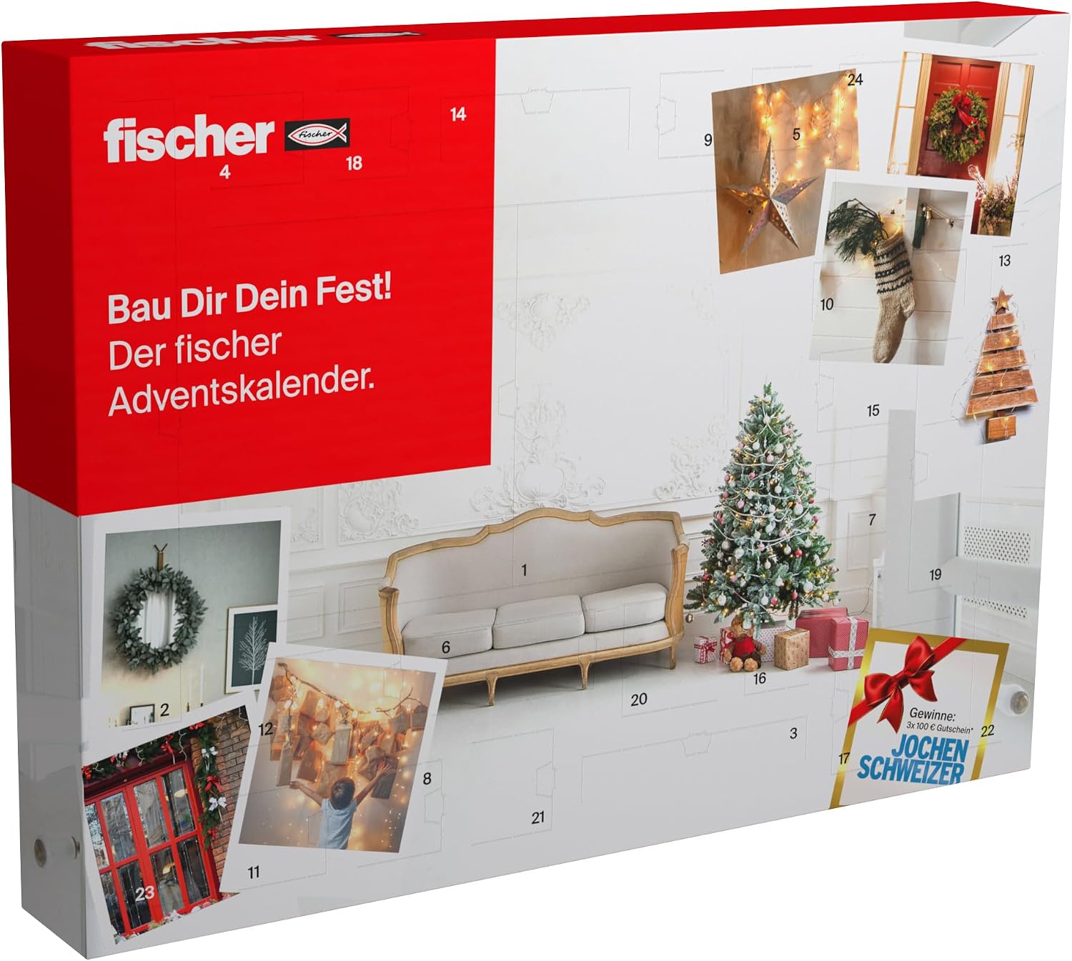 fischer Adventskalender 2026 – 24 praktische Befestigungslösungen für kreative Heimwerker, Bastler und DIY-Fans, Mix aus Dübeln, Schrauben, Bits, Bohrern und mehr, 145-teilig – Adventskalender 2026 von Unbekannt