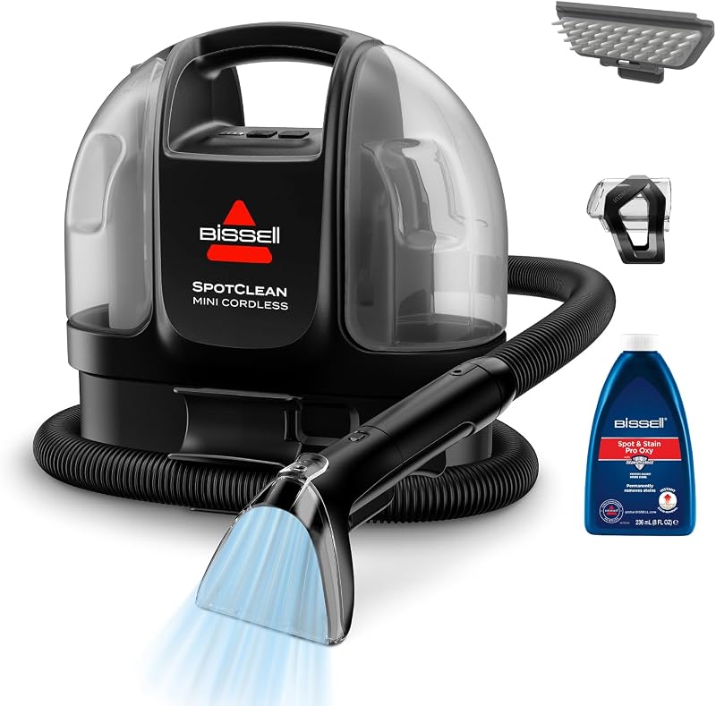 BISSELL SpotClean 40651 Hordozható Kárpittisztító, Kompakt Szőnyegtisztító Porszívó Autóhoz és Kanapéhoz
