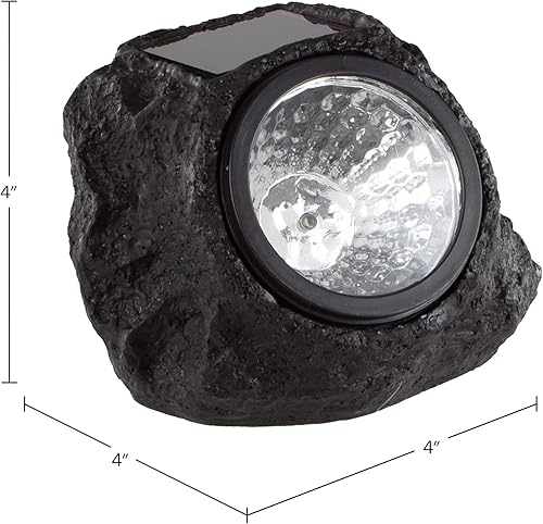 Miniatura 5 de Pure Garden Luces solares para exteriores, 8 piezas de piedra sintética para todo tipo de clima, juego de luces solares LED para caminos, jardines y