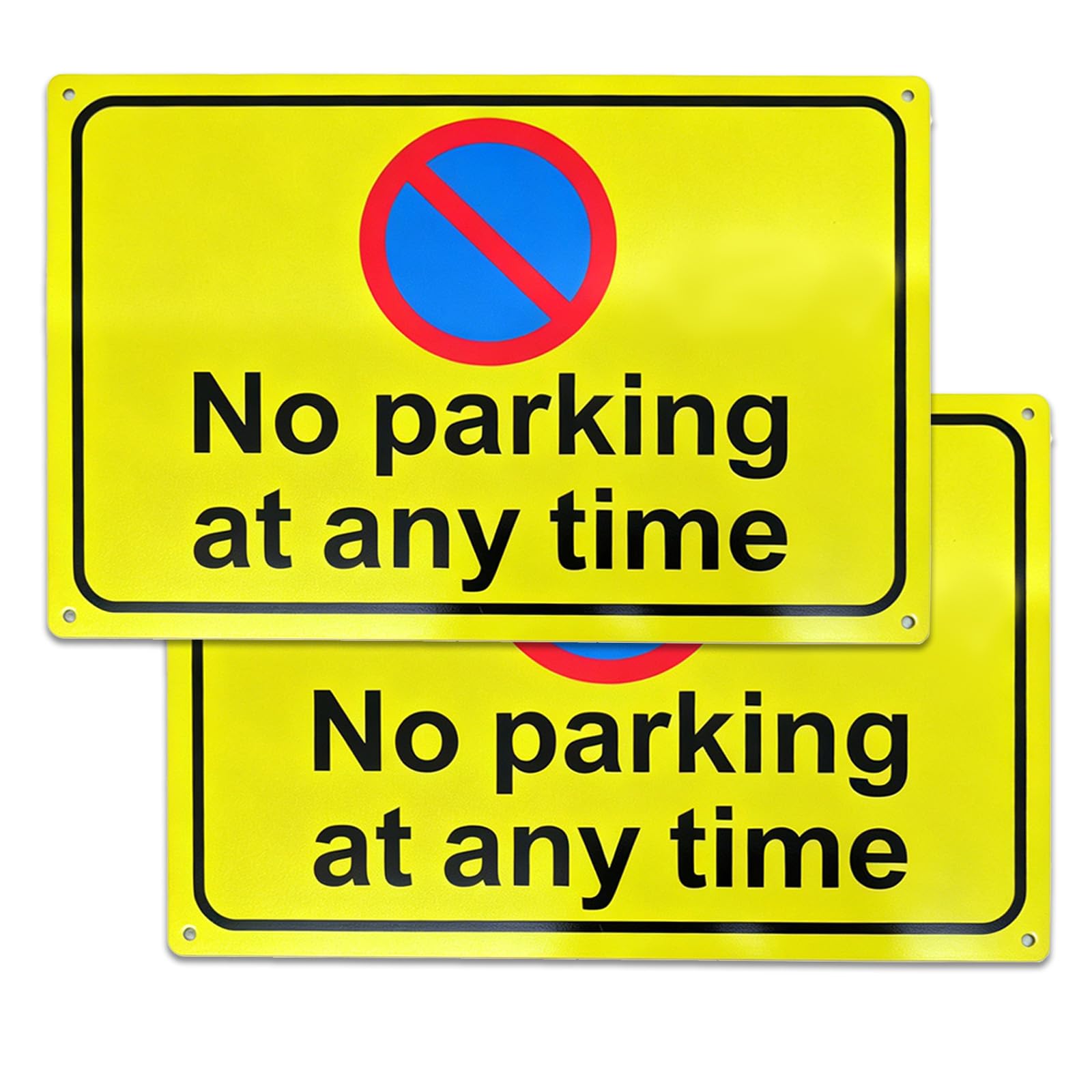 Ligynotu 2Pcs No Parking Sign Reflective Aluminium Metal Sign for Outdoor