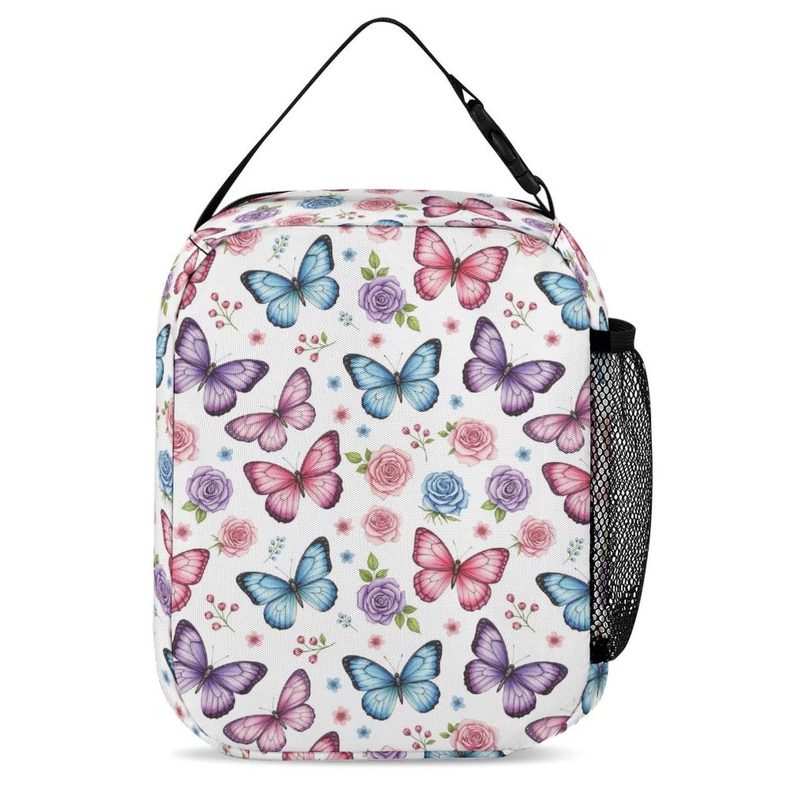 Sac à dos léger papillon (29) avec boîte à lunch, ensemble de sacs de rangement, sac de jour et cosmétiques