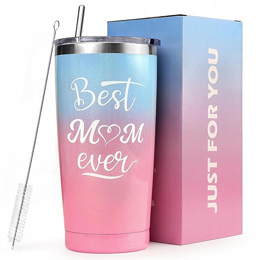 Gifts for Mom from Daughter Son, Best Mom Ever Gifts, Birthday Gifts for Mom, Funny Presents Christmas Gifts Idea for Mom, New Mom Gifts, Mothers Day Gifts - 20 oz Mom Mug Tumbler