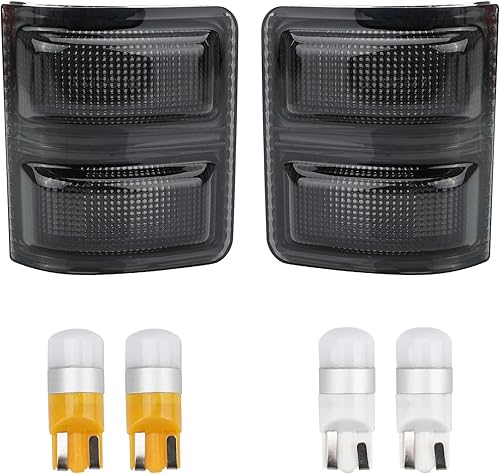 Miniatura 8 de Bestview Luces marcadoras de espejo lateral con lente ahumada compatibles con F250 F350 F450 Super Duty 2008-2016, blanco y ámbar, repuesto de