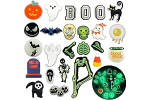 25pcs Skeleton Croc Charms, Spooky Halloween Accessories for Shoes and More
