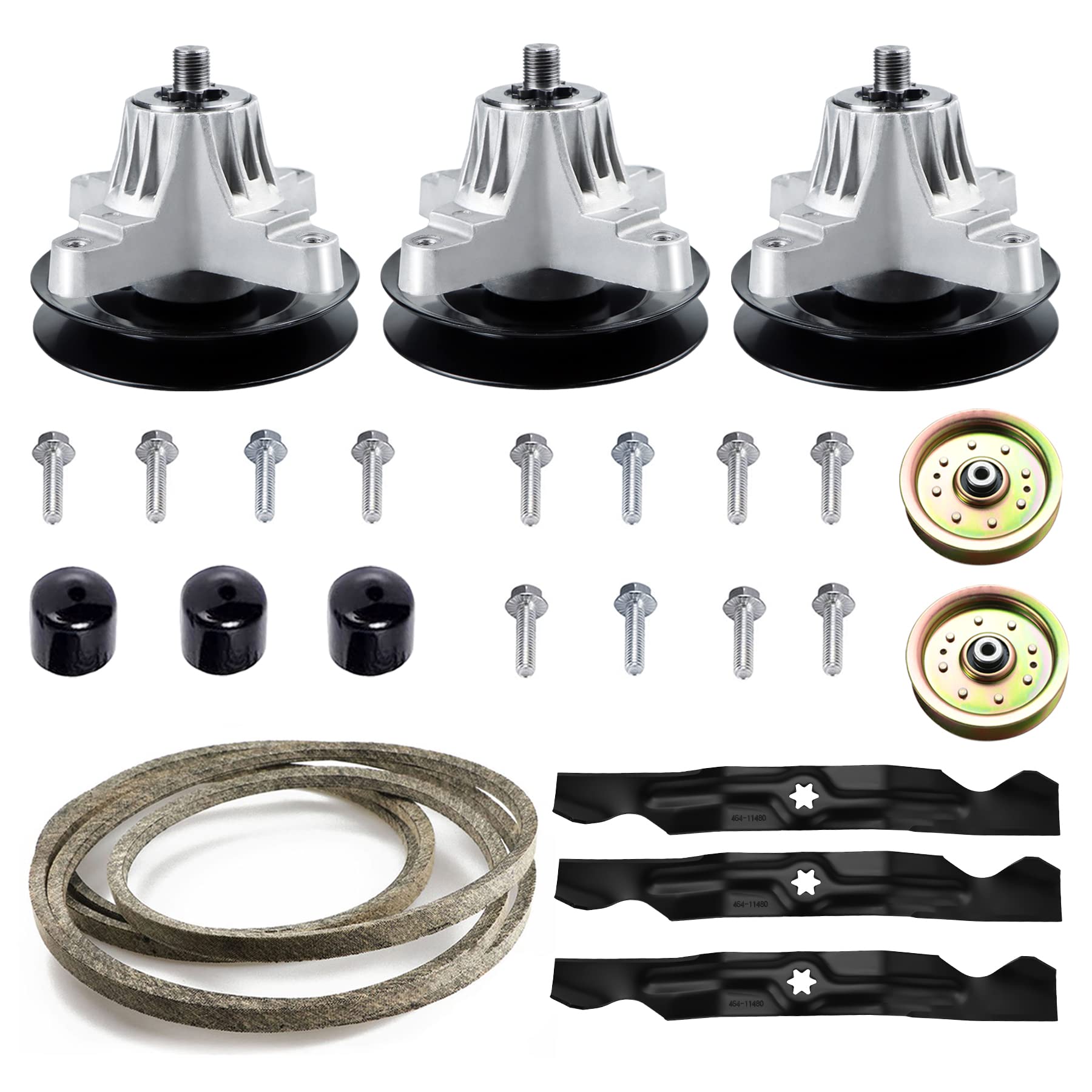 Deck Rebuild Kit with Pulley Idler Belt Blade Spindle Assembly for Cub Cadet MTD 618-05016 918-05016 918-04825 LTX1050VT LTX1050KH