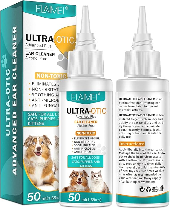 Ear Care for Dogs,Ear Cleaner for Dogs provides relief for yeast