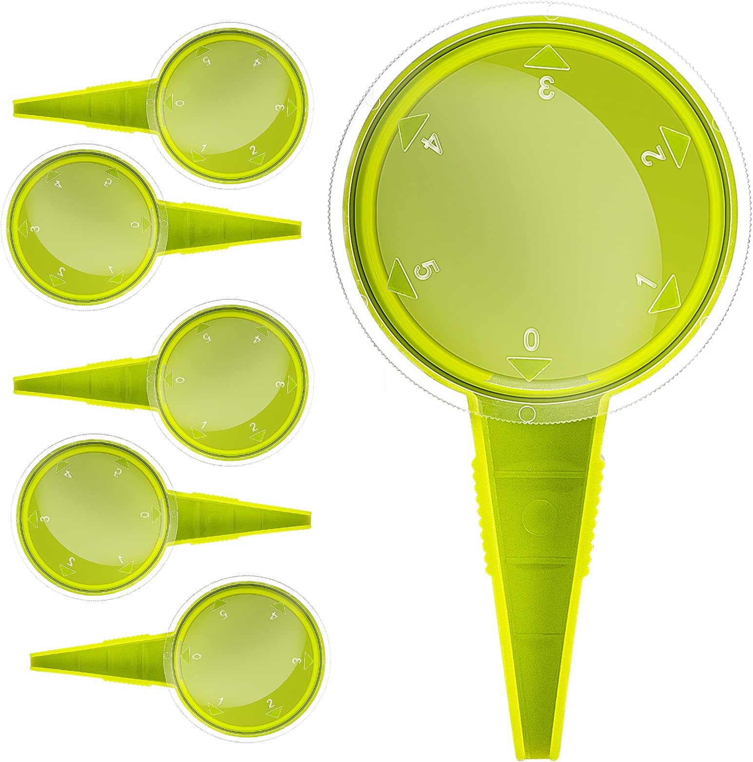 Sowing Seed Dispenser Hand Tool, 6 Pack Handheld Adjustable Garden Seeder Sower Planter Set with 5 Dial Settings, Ideal for Small Seeds of Flowers, Vegetables