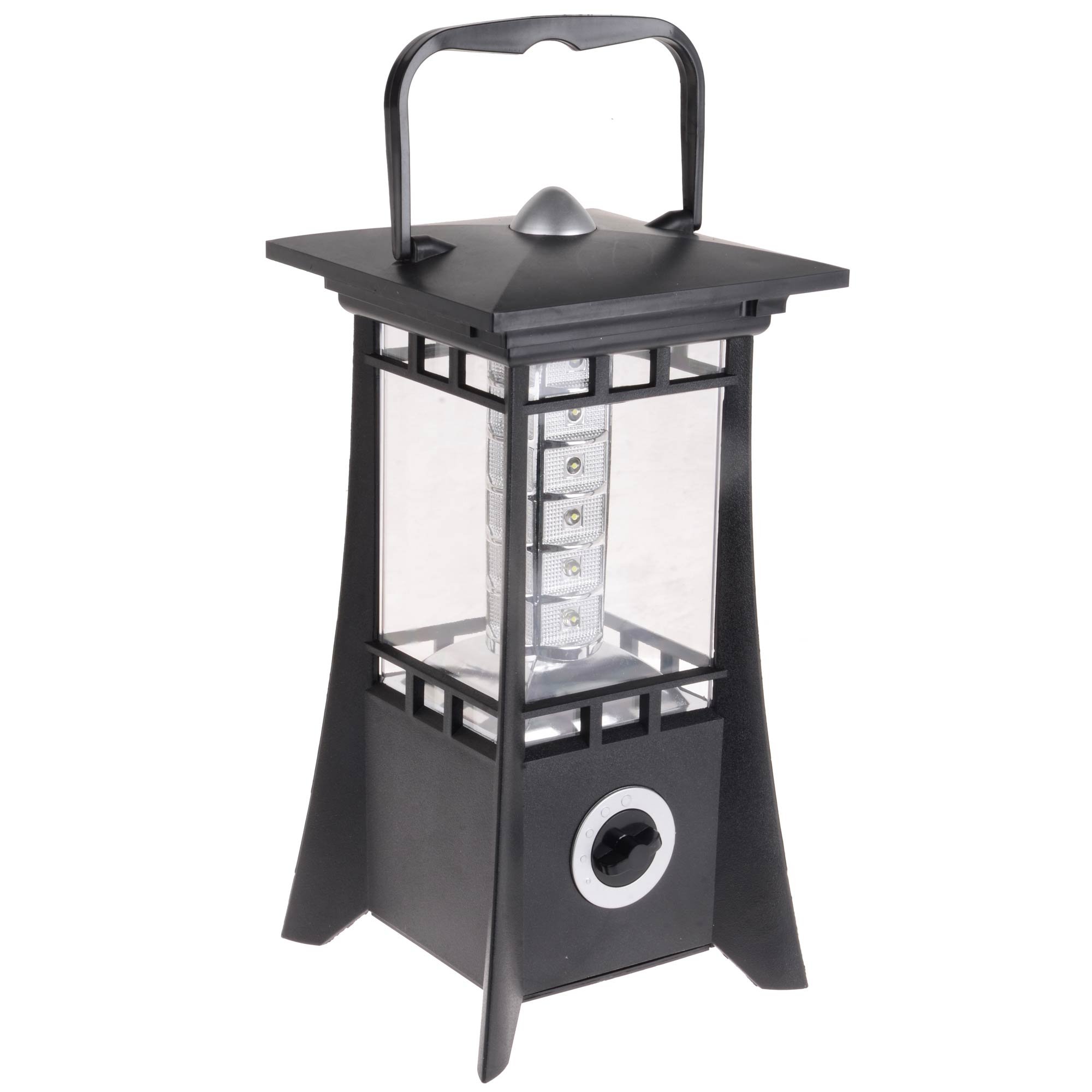 Black 24 Led Super Bright Pagoda Lantern With Carry Handle & Adjustable Dimmer Switch