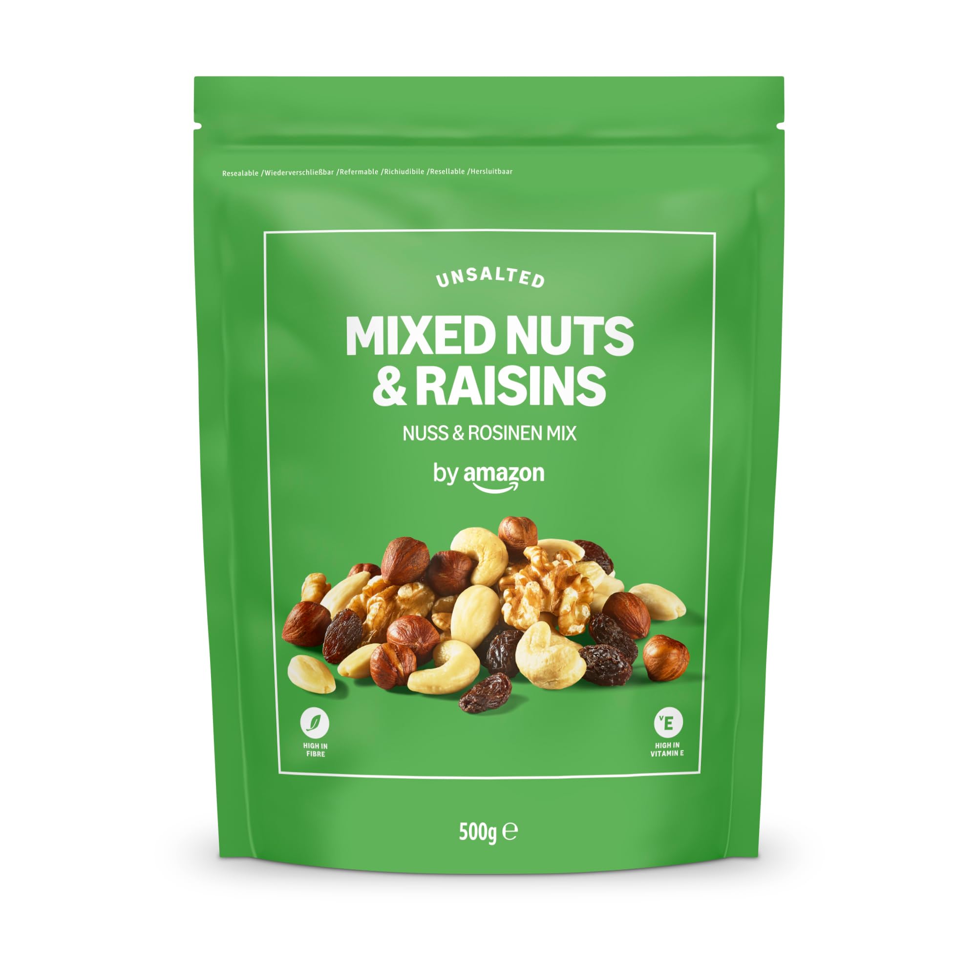 By Amazon Natural Mixed Nuts and Raisins - 500g