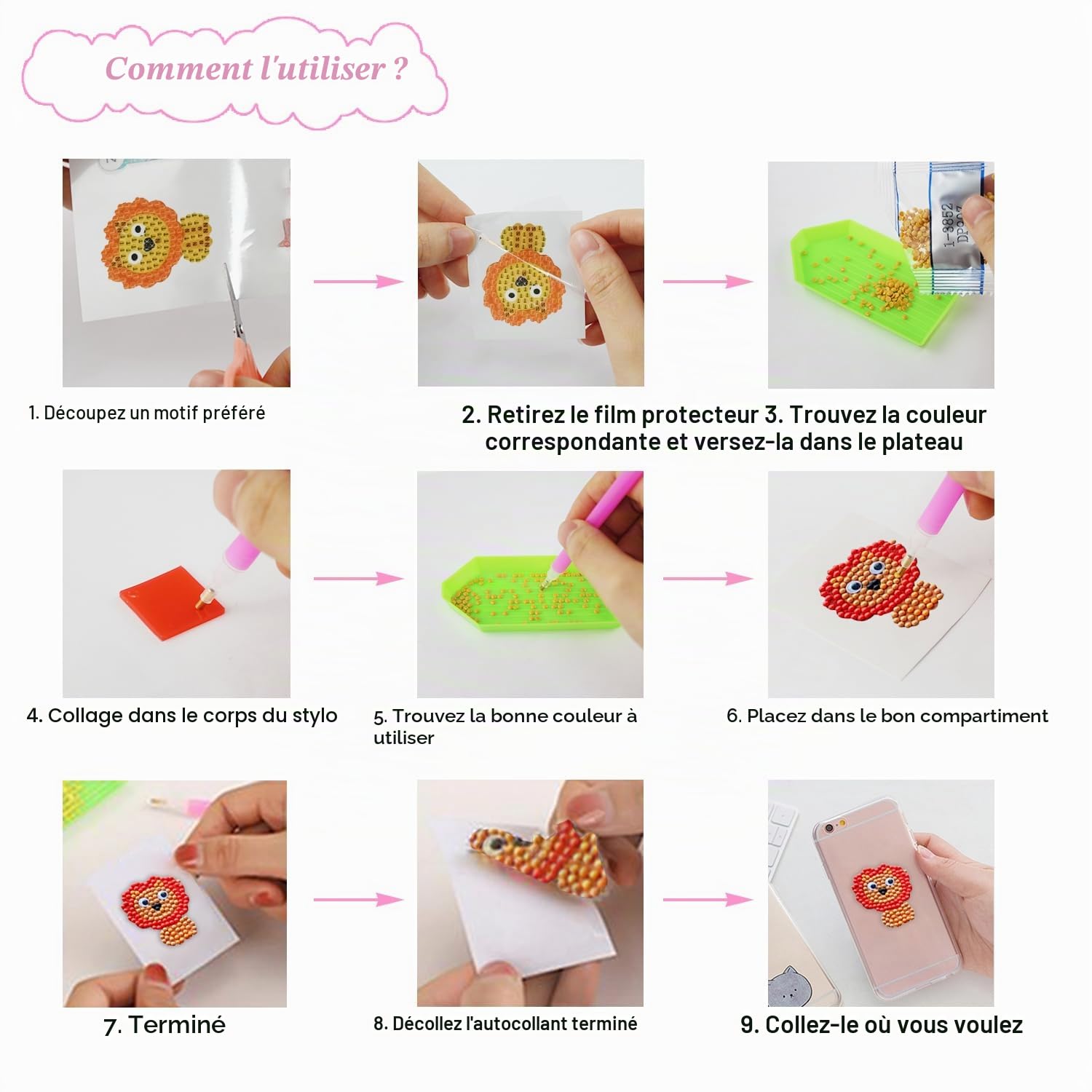 Papillon Diamond Painting Enfant, 5D Diy Lune Diamant Painting Kit Pour Papillon Diamond Painting Enfant, 5D Diy Lune Diamant Painting Kit Pour