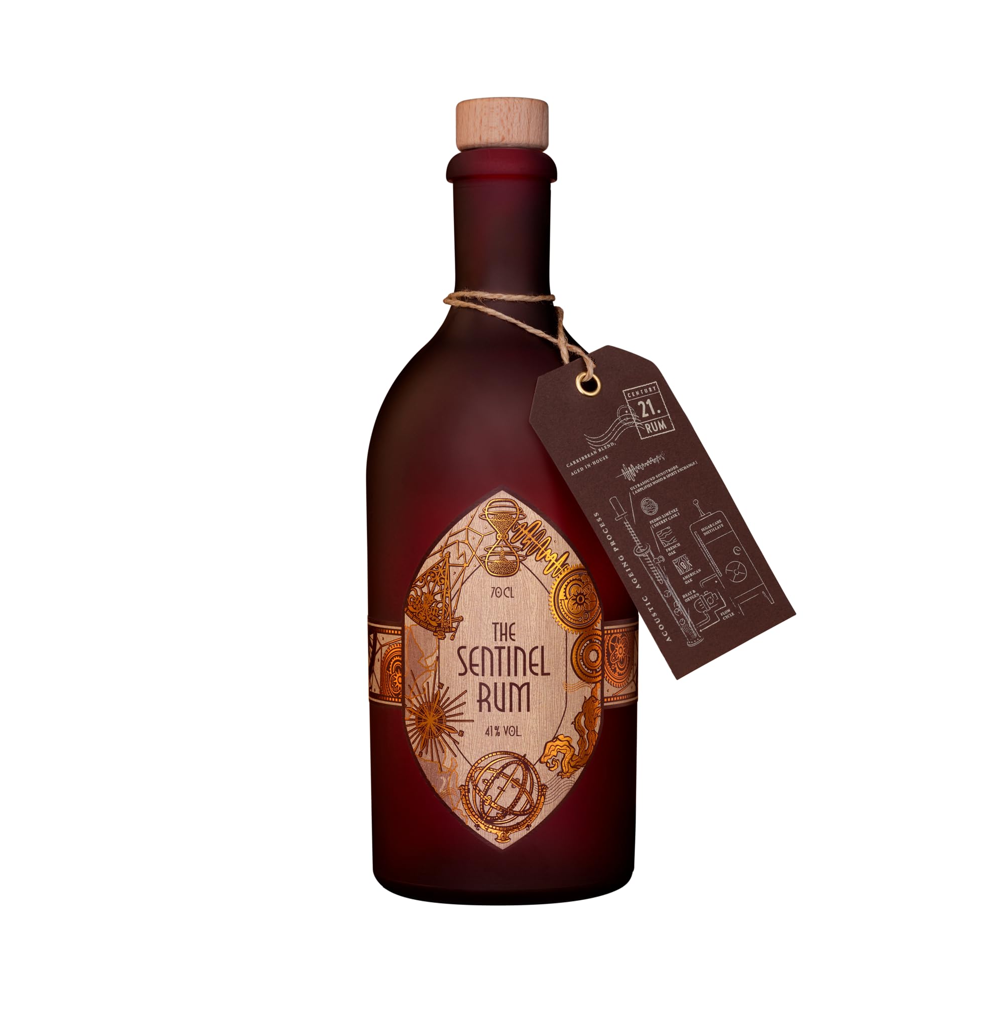 The Sentinel Rum | Karibisch | PX Sherry | Französische & Amerikanische Eiche | 12 Jahre Vintage Charakter | Butter Toffee, Dunkle Schokolade, Getrocknete Früchte, Reifer Pfirsich | 41% Vol. | 700ml