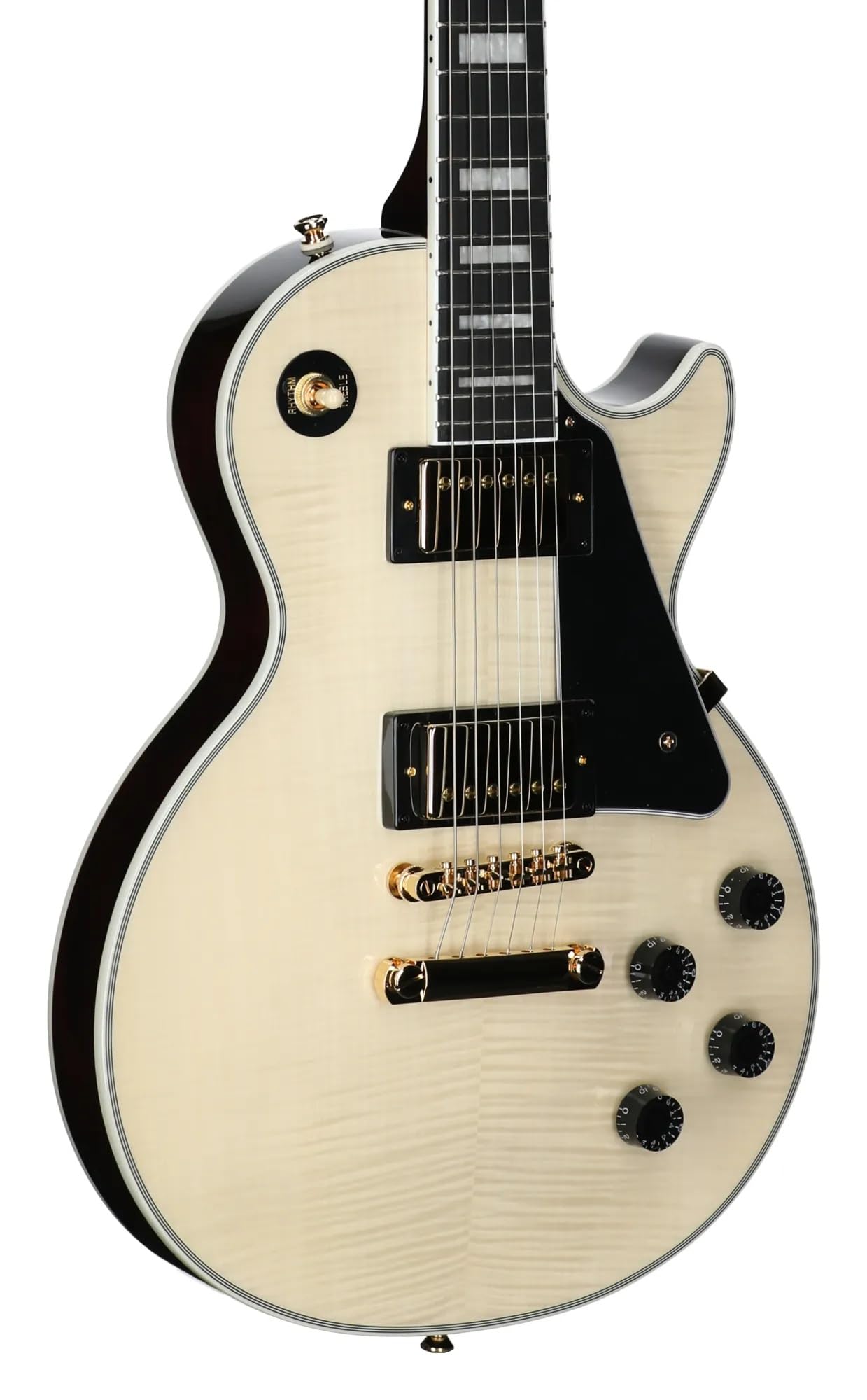 Amazon.com: Epiphone EXCLUSIVE Les Paul Custom Figured, Natural